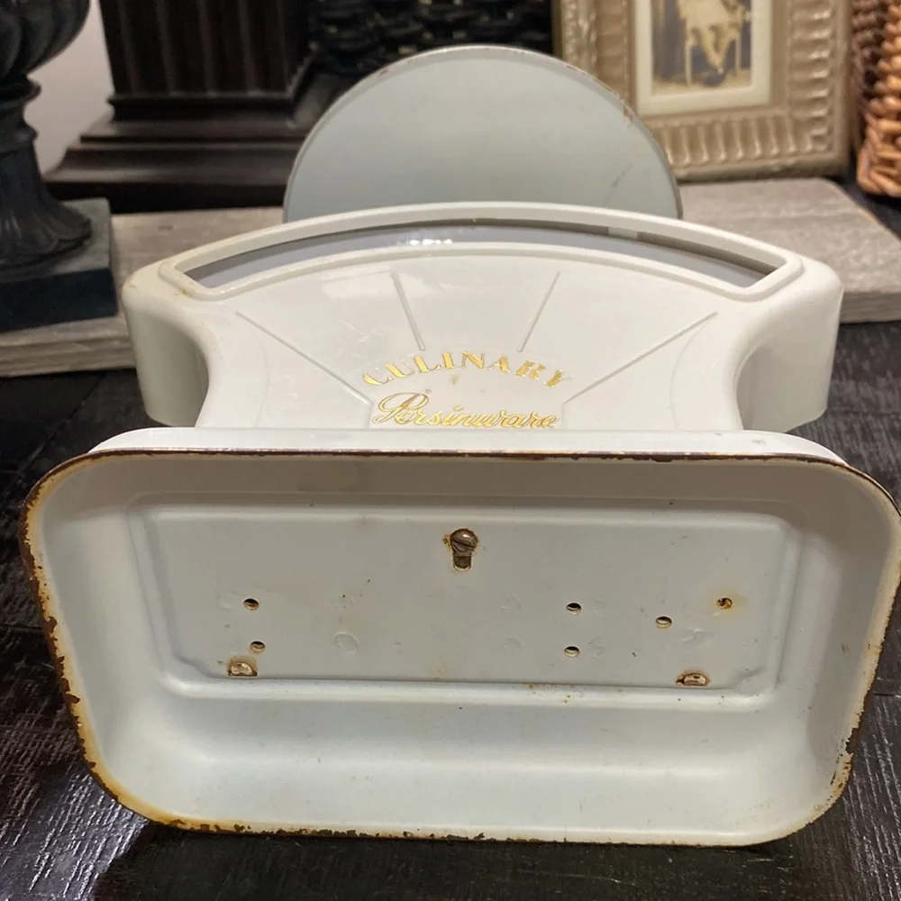 Culinary Persinware Vintage White Kitchen Scale!